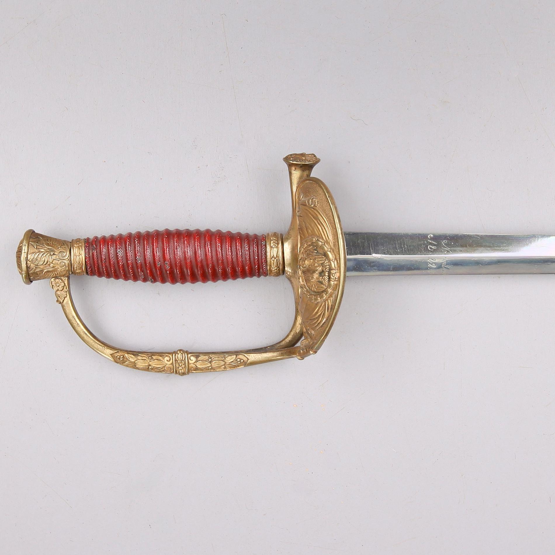 SVÄRD, klinga märkt Manufact Royale de Klingenthal, Novembre 1822.