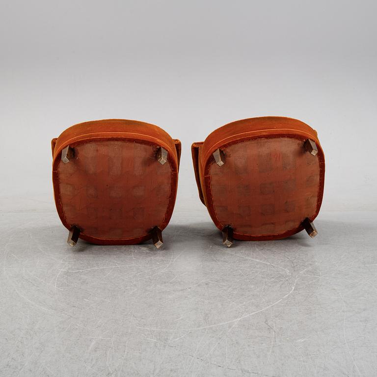 Otto Schulz, tillskrivna ,fåtöljer
ett par, 1940-tal.