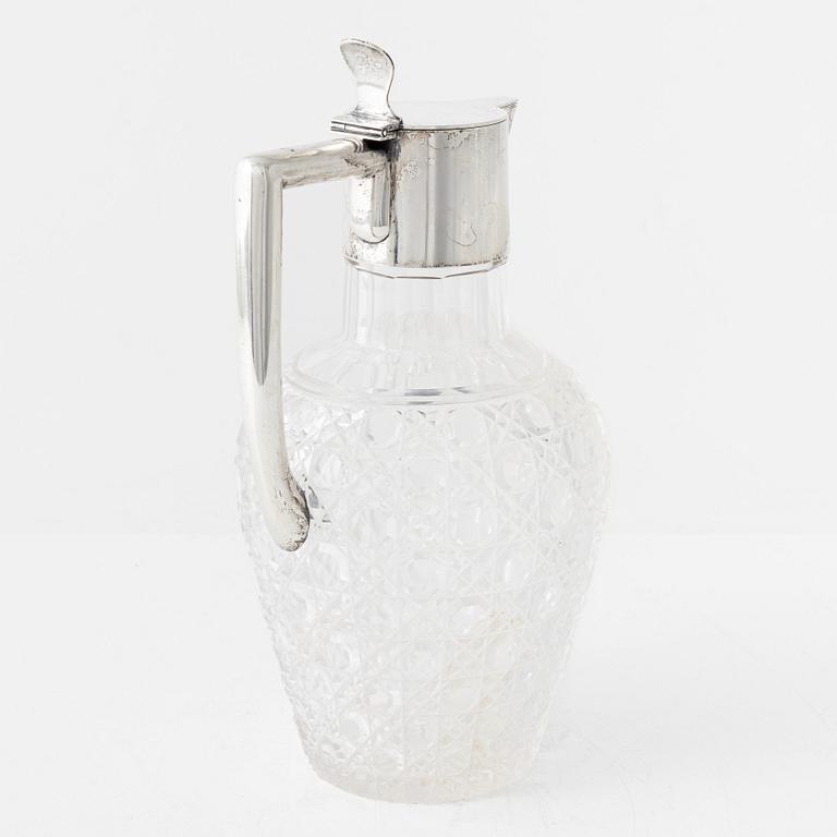 CG Hallberg, vinkanna, silver och glas, Stockholm 1899.