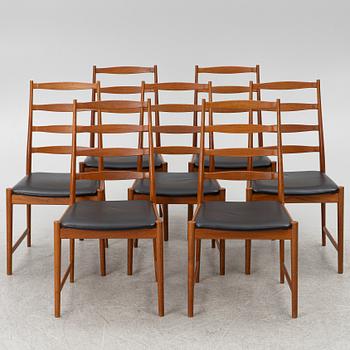Torbjørn Afdal, chairs, 7 pcs, model 113, Vamo Møbelfabrik, Sønderborg, mid-20th century.