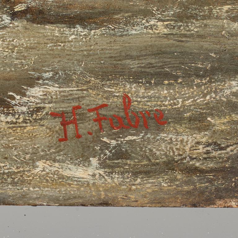 H. FABRE, olja på pannå, signerad.