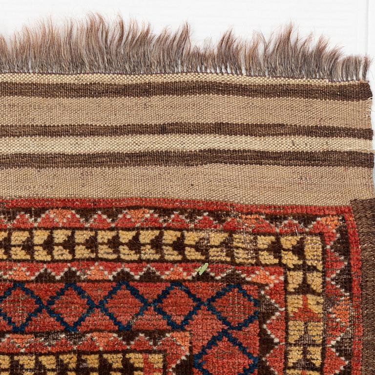 A carpet, antique, Beshir, ca 495 x 206 cm, around the year 1875.