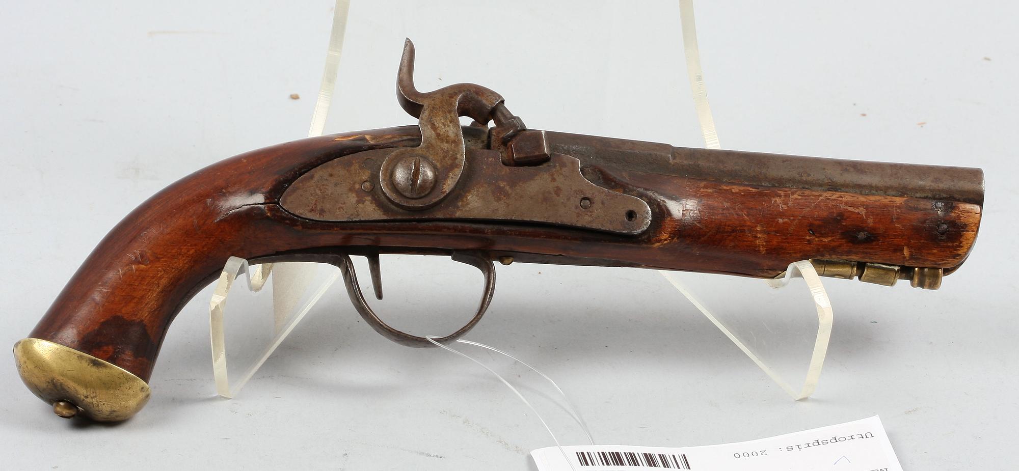 SLAGLÅSPISTOL, troligen Sverige 1800-talets mitt.