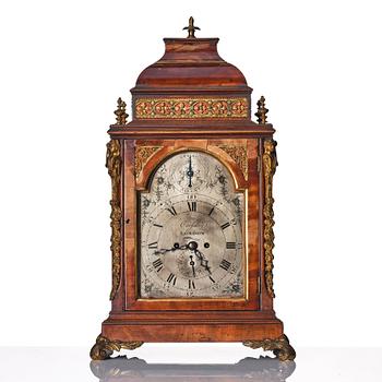 A George III brass mounted mahogany bracket clock by James Crossley (1776-1818) London, circa 1780.