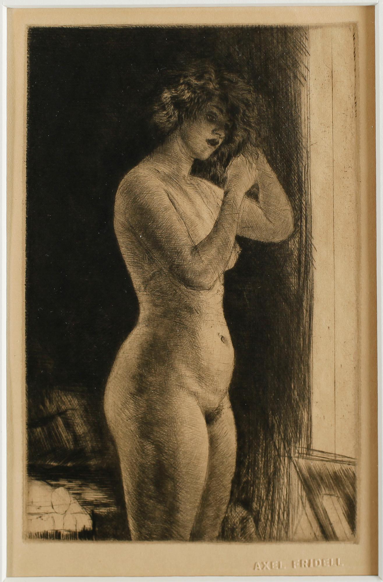 AXEL FRIDELL, etsning, stämpelsignerad.