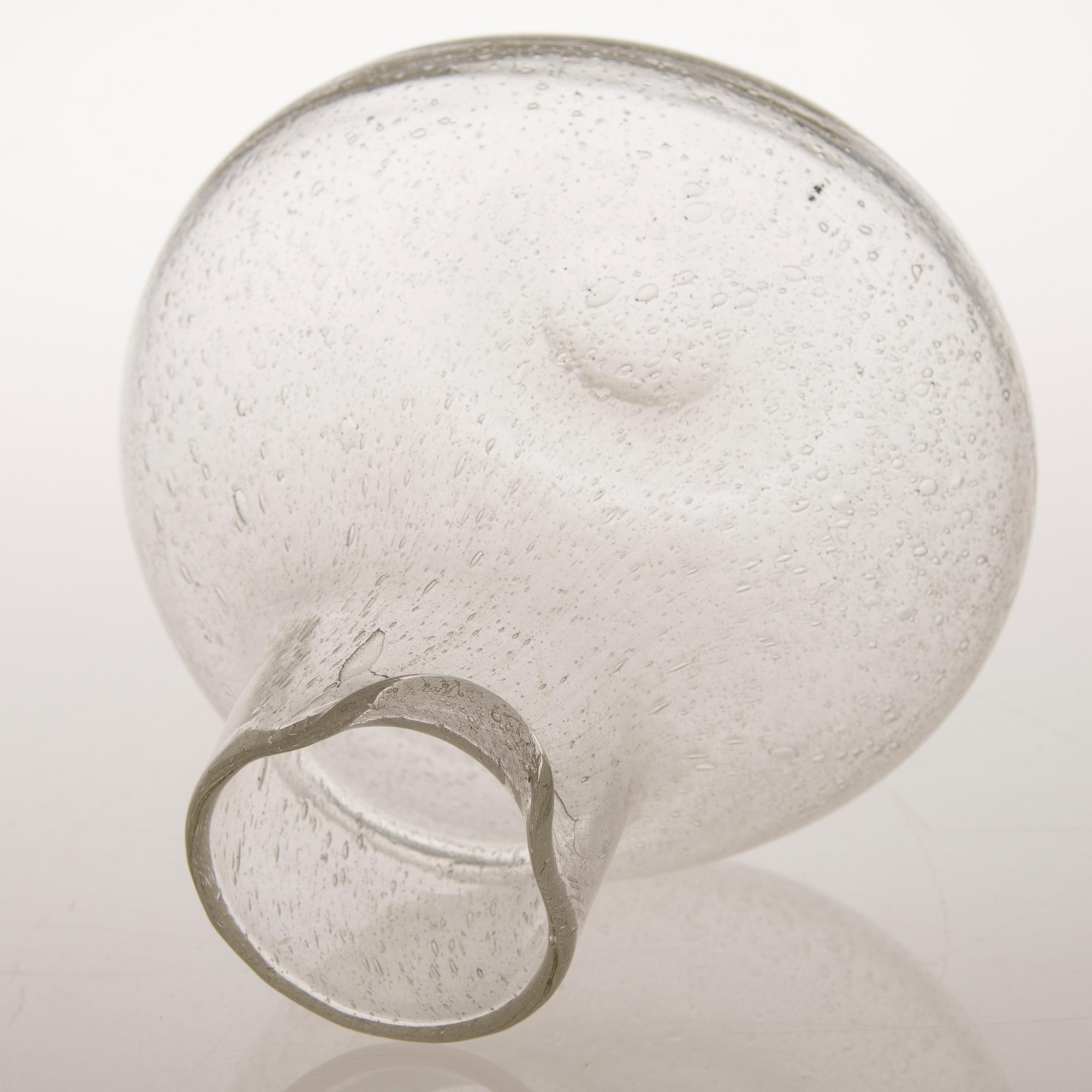 KAJ FRANCK Four Sargasso Glass Items, signed Nuutajärvi Notsjö.