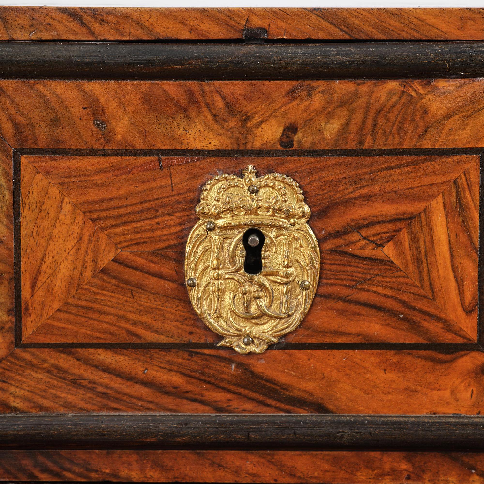 A Swedish Baroque Royal writing desk, by Hindrich von Hachten Ordered for the queen Hedvig Eleonora (1636-1715) 1683.