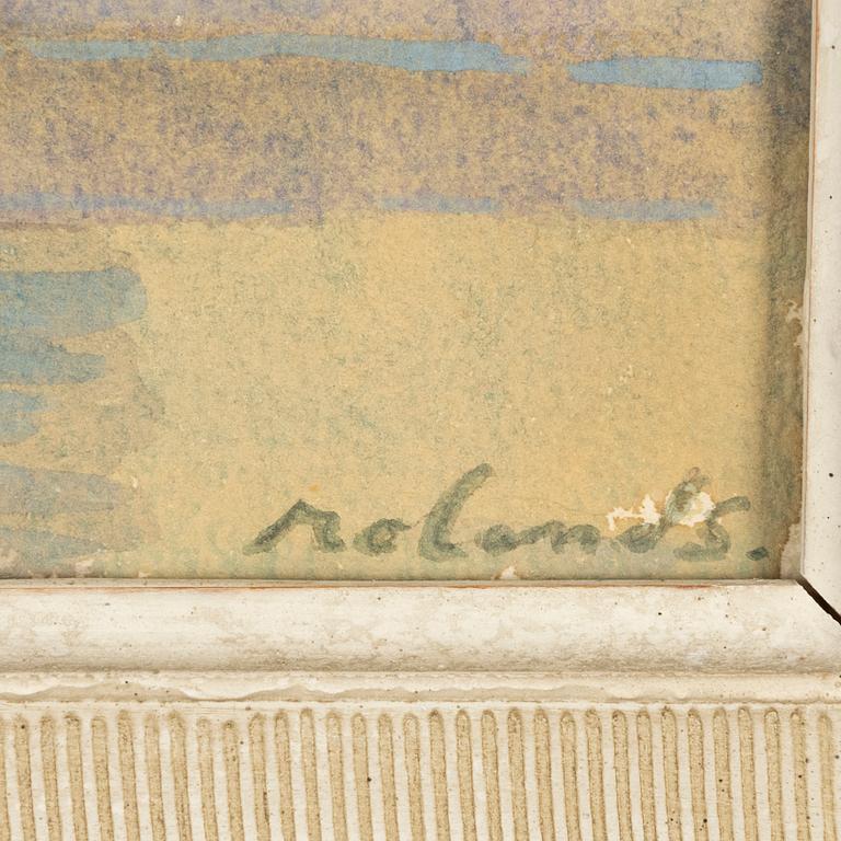 Roland Svensson, watercolour, signed.