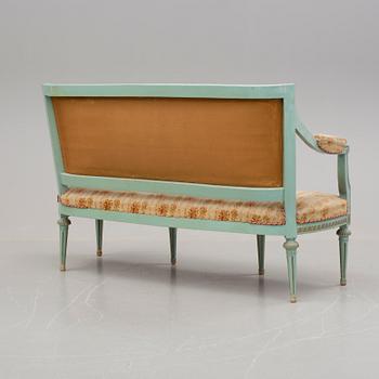 SOFFA och  STOLAR 6 st, gustaviansk stil, 1900-tal.