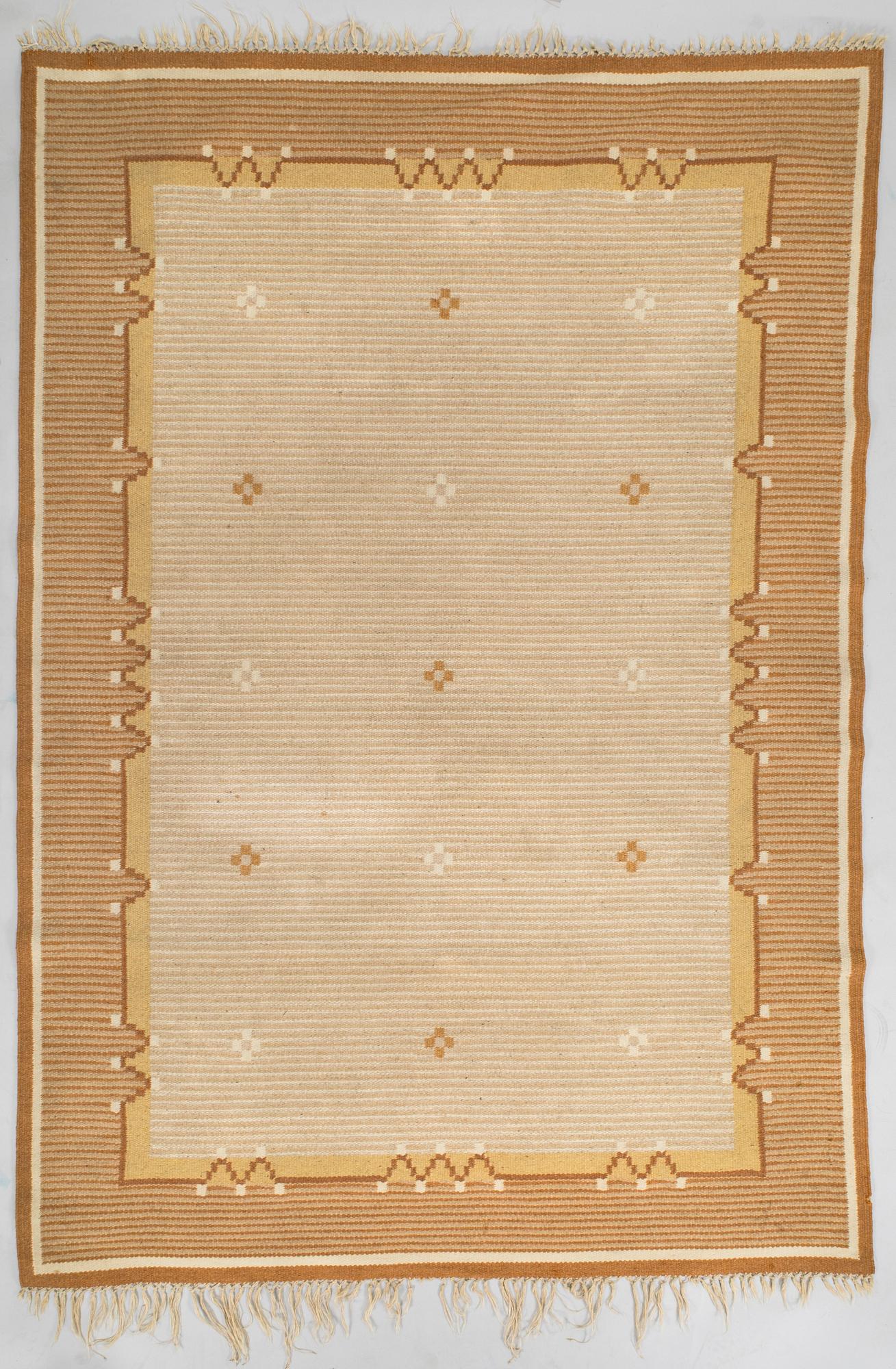 Hårgarnsmatta, 1930-tal. Ca 240 x 160 cm.
