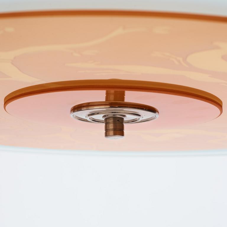 Edward Hald, a "Diana" ceiling lamp model "HD 658/659", Orrefors, 1930s.