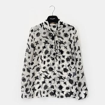 Yves Saint Laurent, a silk blouse, size 36.