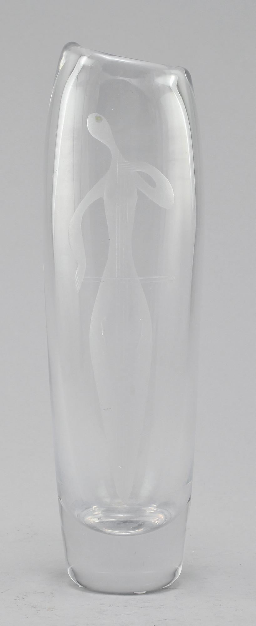 VAS, glas, Vicke Lindstrand, Kosta, omkring 1900-talets mitt.