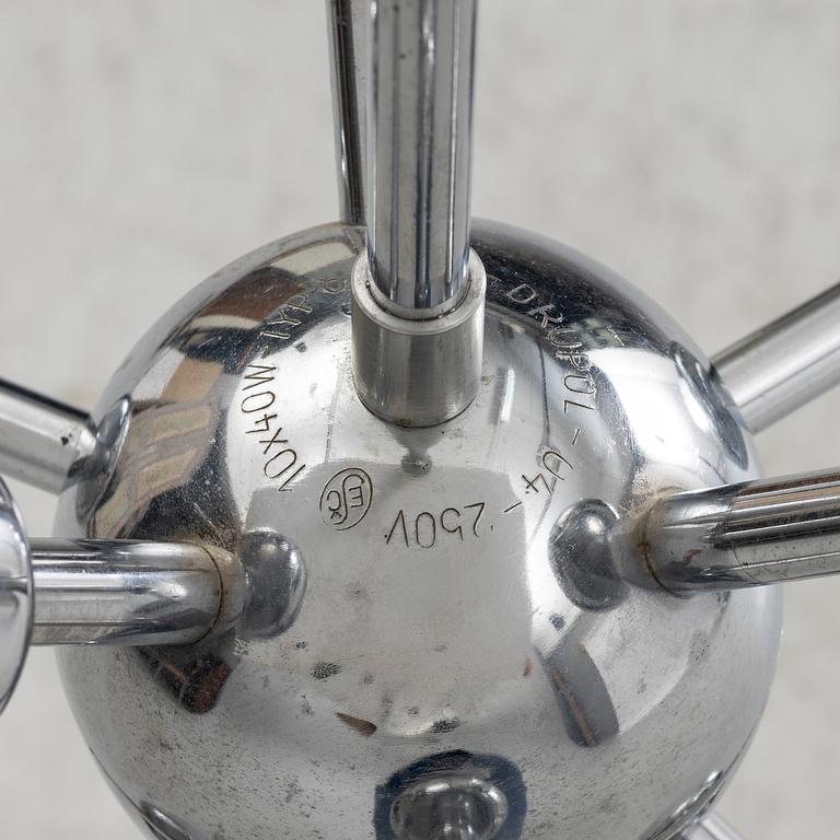 Ceiling lamp, Sputnik model 21416, probably Poland, second half of the 20th century.