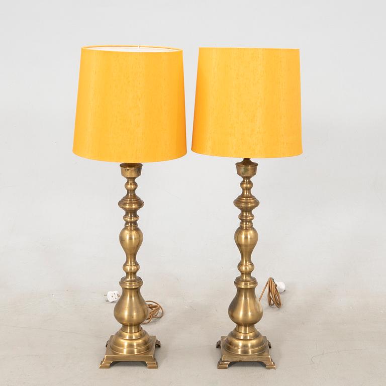 Table lamps a pair 1970s.