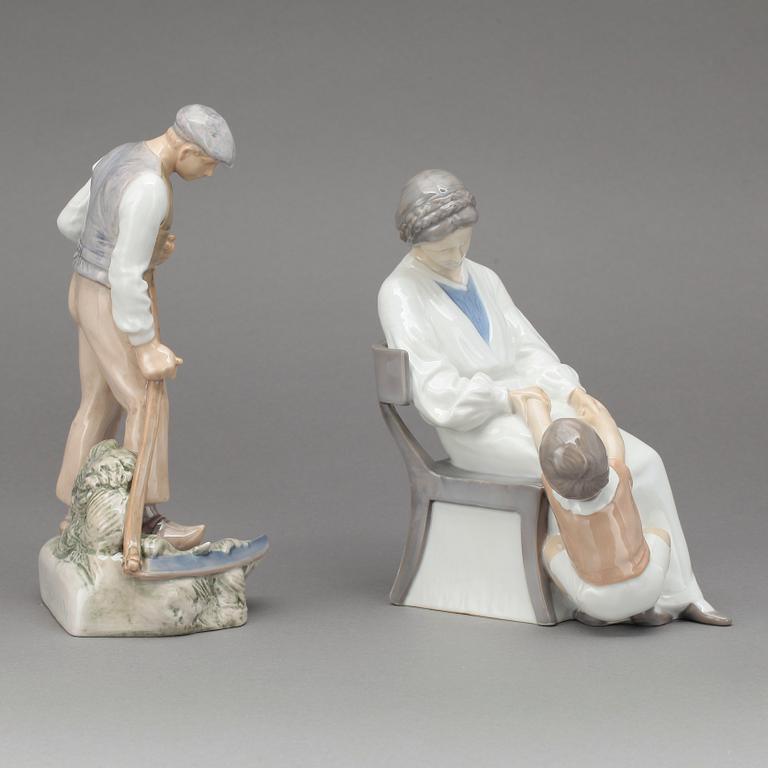 FIGURINER, 2 st, porslin, Bing & Gröndahl.