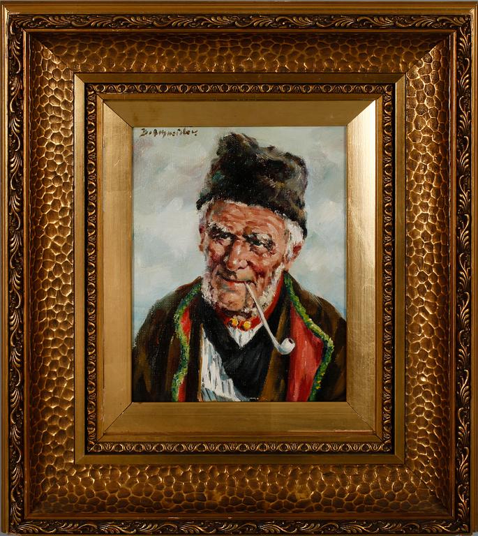 OKÄND KONSTNÄR, olja på duk, sign Schneider.
