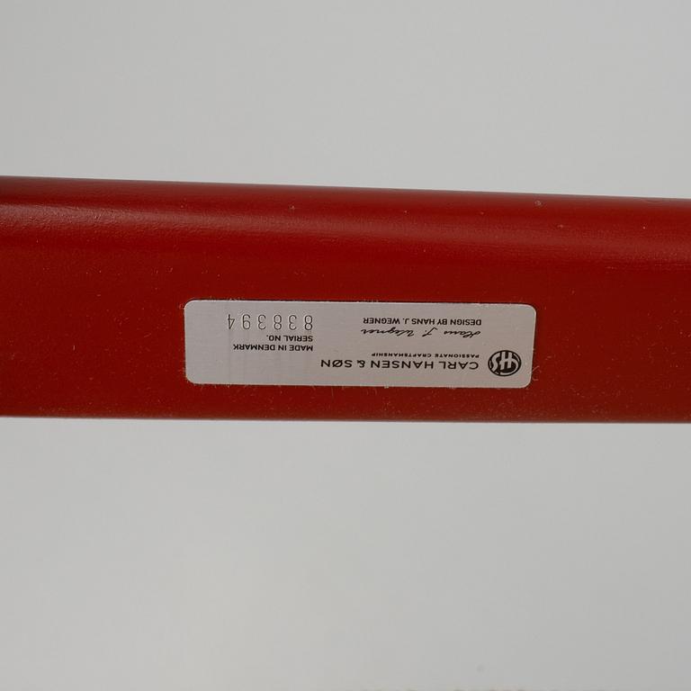 A set of  four "CH37" armchairs by Hans J Wegner for Carl Hansen & Søn, Denmark.