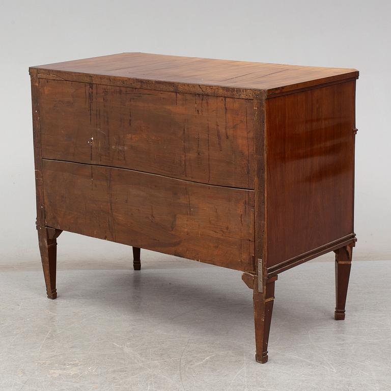 a late gustavian chest of drawers from around 1800.