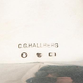 Ljusstakar ett par silver CG Hallberg Stockholm 1910.