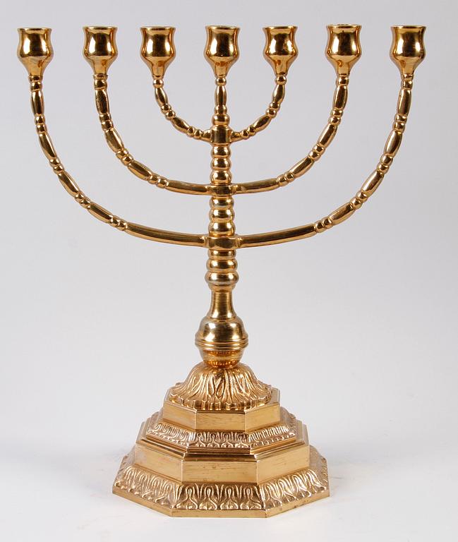 KANDELABER, mässing, 1900-tal.