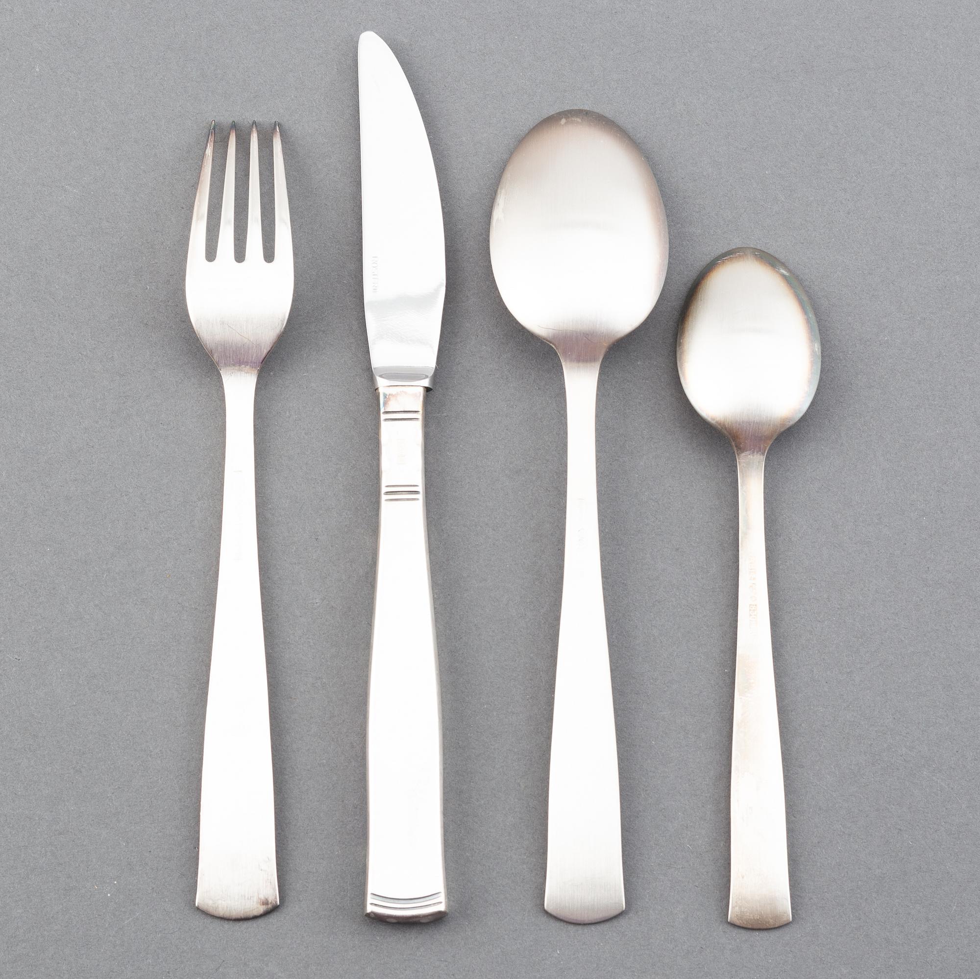 Jacob Ängman, silver cutlery, 32 pcs, Rosenholm, GAB.