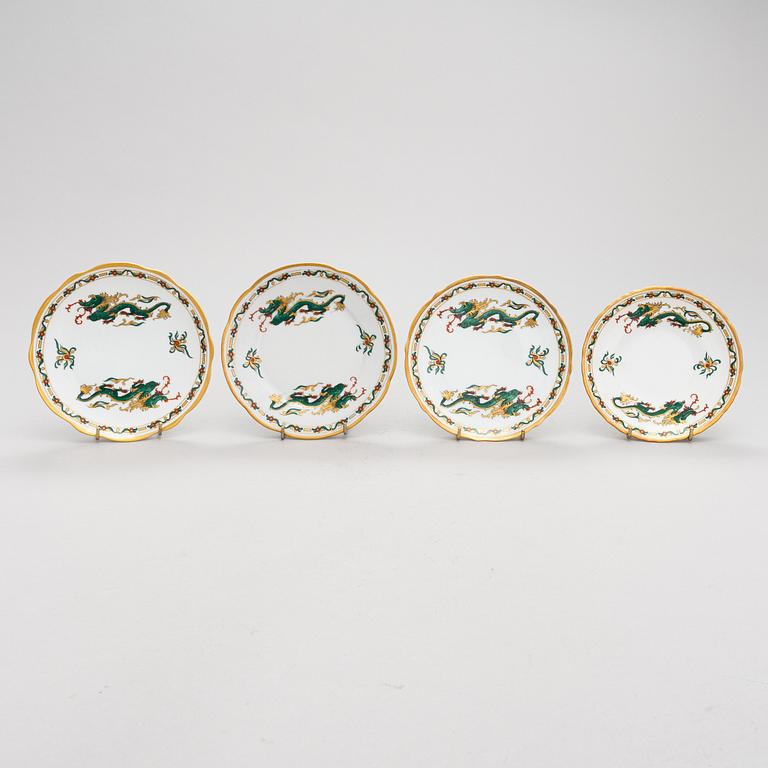 A ca 23-piece Dragon decorated coffee set, Arabia Finland 1920s-30s.