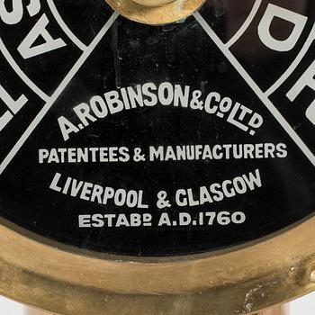 A A. Robinson & Co. Brass Double-faced Ship's Telegraph, Liverpool & Glasgowfirst half 20th century.