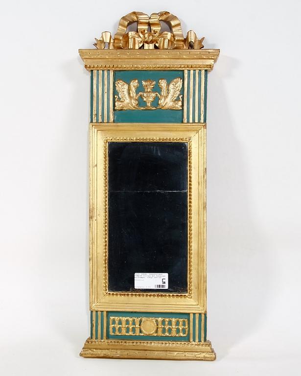 SPEGEL, sengustaviansk, stämplad troligen med Jönköpings hallstämpel, tidigt 1800-tal.