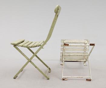 TRÄDGÅRDSSTOLAR, 4 st, 1900-talets första hälft.