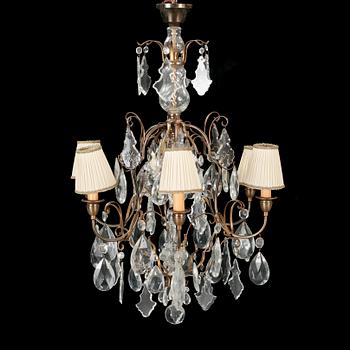 A mid 20th century chandelier in rococo style.