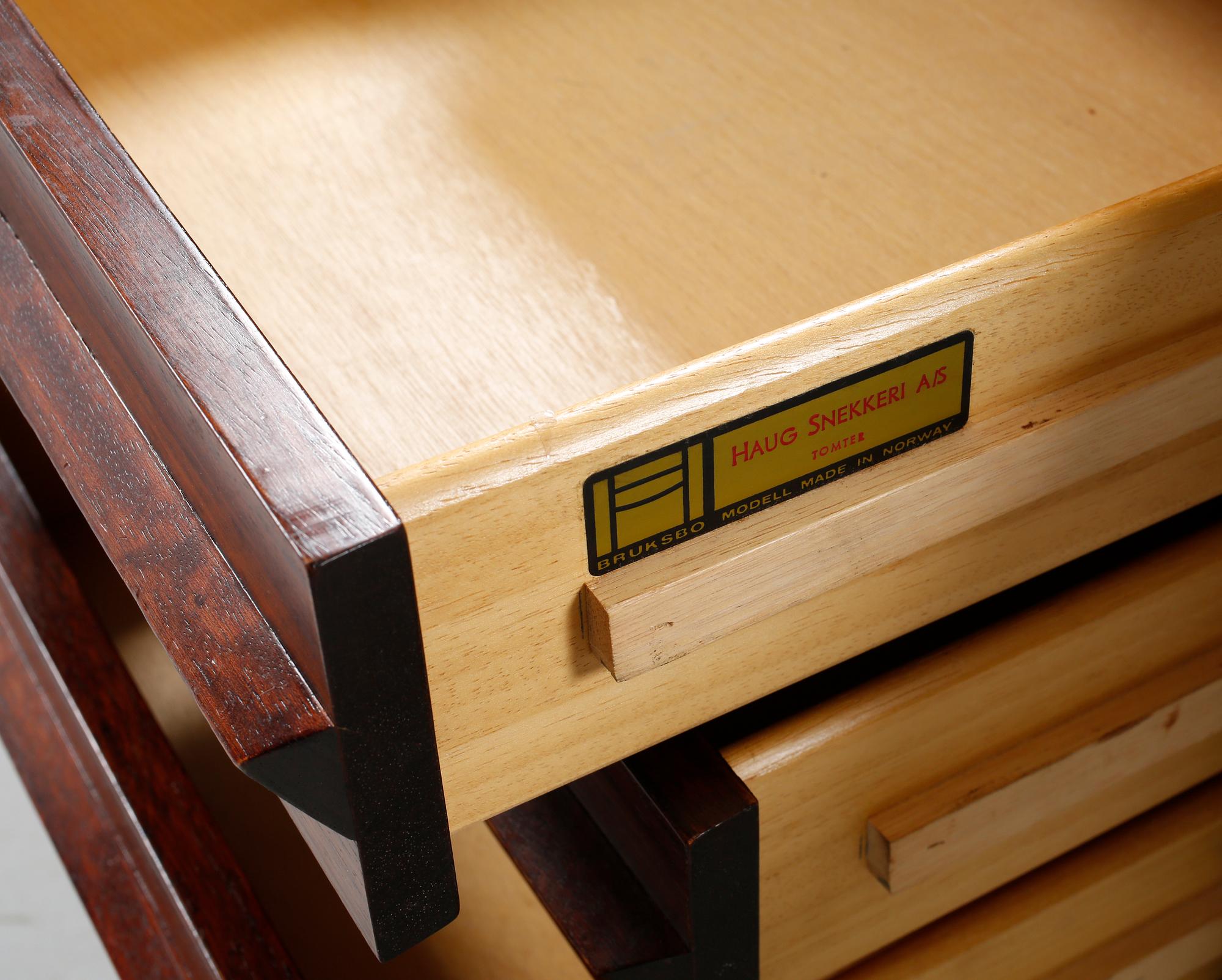 A Torbjørn Afdal, palisander desk, Bruksbo for Haug Snekkeri AS, 1960s.