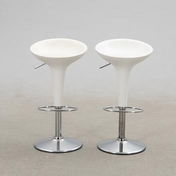 Stefano Giovannoni, bar stools, a pair, "Bombo", Magis, Italy.