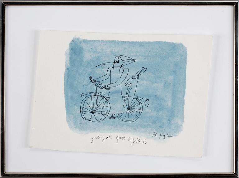 MADELEINE PYK, teckningar, 2 st, sign.