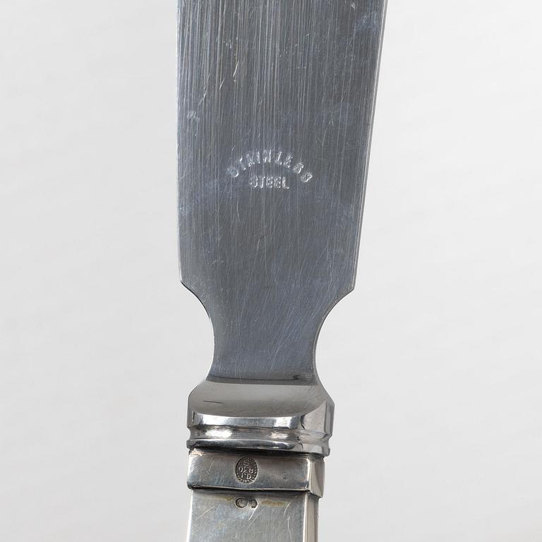 Georg Jensen, A silver 'Pyramid' fish knife, silver, Denmark, 1925–1932.