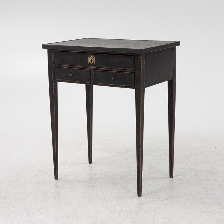 A painted Gustavian style side table, circa 1900.