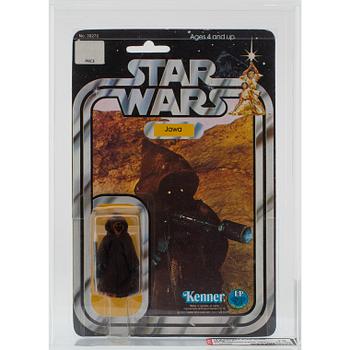 STAR WARS, Jawa, 12 back-b Sq. bubble/plastic tray, AFA 75 EX+/NM, Kenner 1978.