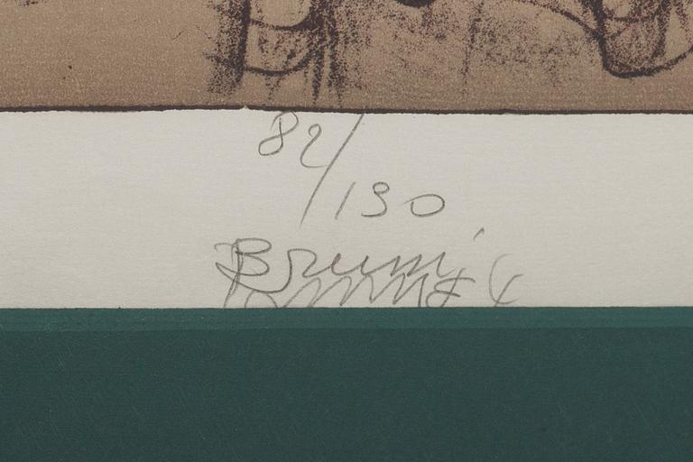 BRUNO, BRUNI, färglitografi, signerad och numrerad 82/130.