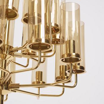 Hans-Agne Jakobsson, a "Sonata" chandelier, model T-434/24, Hans Agne Jakobsson AB, Markaryd, Sweden 1960-70s.