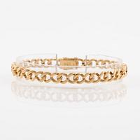 Bracelet 18K gold, curb link.