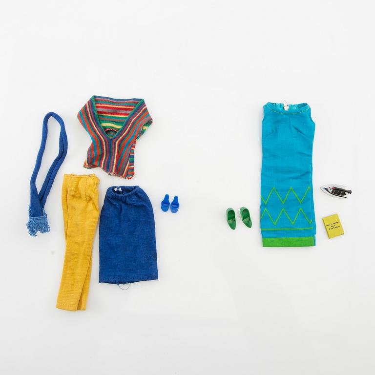 Barbie, docka, vintage "No. 870 Fashion Queen", med kläder, Mattel 1960-tal.