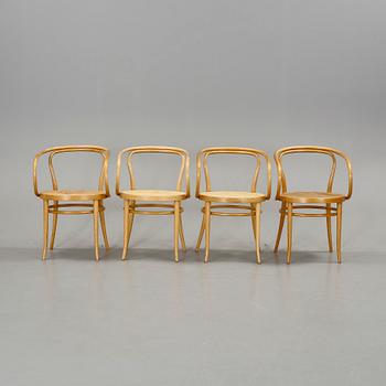 KARMSTOLAR, 4 st, etikettmärkta Thonet,