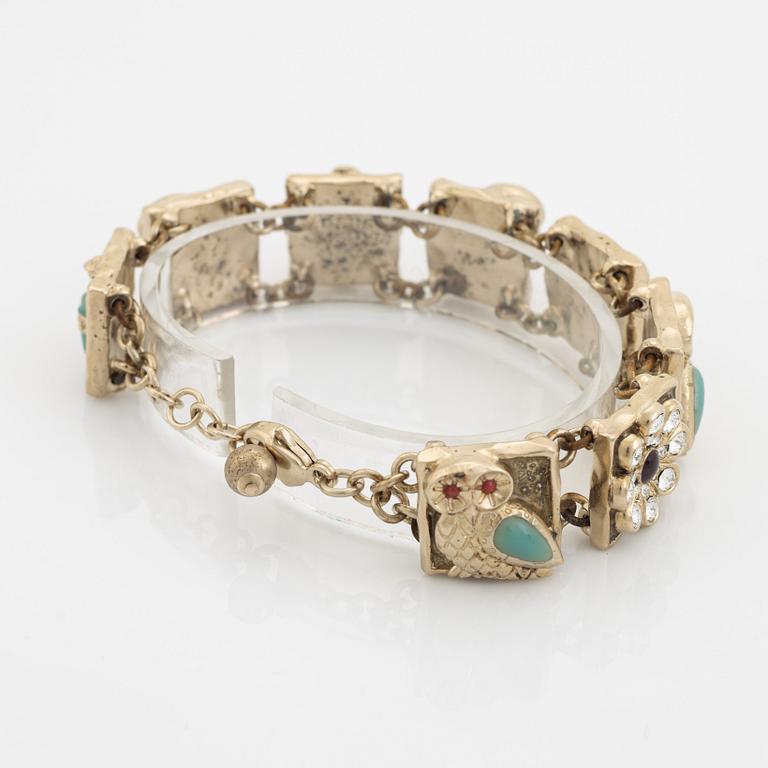 Chanel, a rhinestone and enamel bracelet.