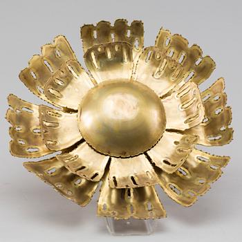 VÄGGLAMPA, mässing, Holm Sørensen & Co, Danmark, 1960/70-tal.