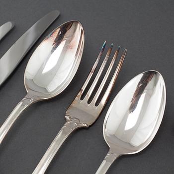 83 pieces of silver cutlery from GAB, model "Prins Albert", 1960s/70s.
