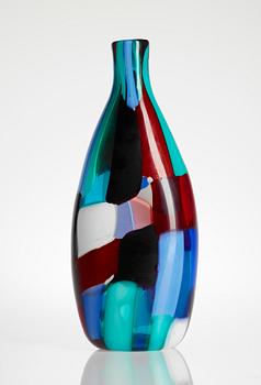 A Fulvio Bianconi 'Pezzato' glass vase by Venini, Murano Italy, 1950's.