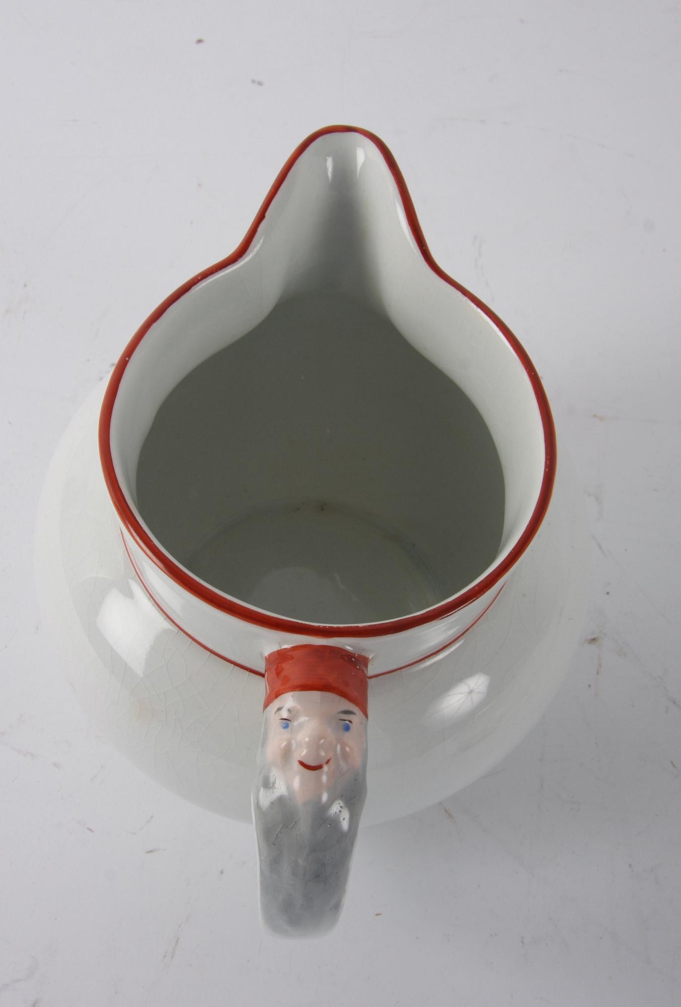 GRÖTSKÅL och KANNA, flintgods, Rörstrand.