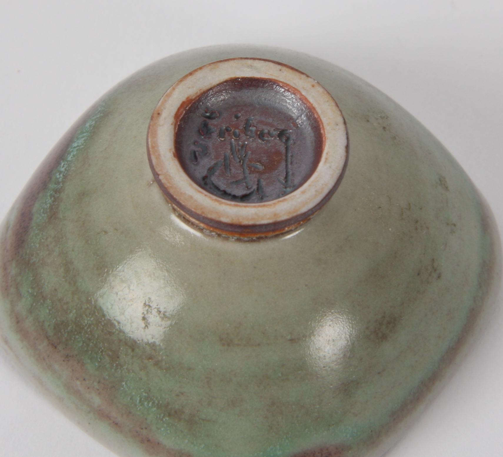 MINIATYRFAT och -SKÅLAR, 2 st, stengods, Berndt Friberg, Gustavsbergs studio.