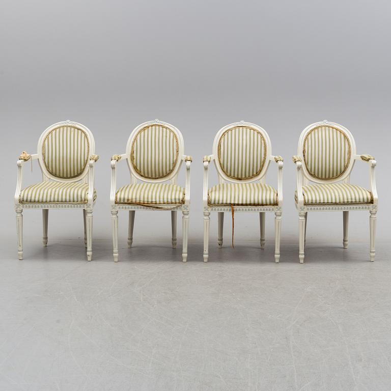 MATGRUPP, 5 delar, gustaviansk stil, 1900-talets mitt.