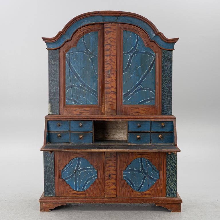 A writing cabinet, Värmland, dated 1862.